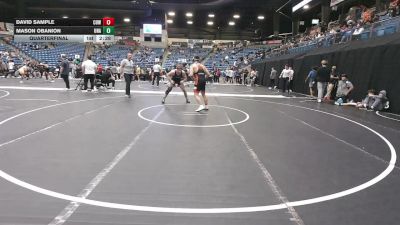 197 lbs Quarterfinal - David Sample, Cowley College vs Mason Obanion, Unattached