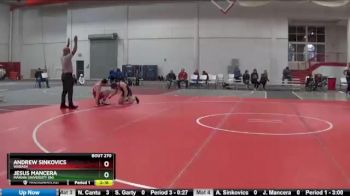 141 lbs 7th Place Match - Andrew Sinkovics, Wabash vs Jesus Mancera, Marian University (IN)