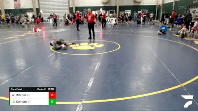 55 lbs Semifinal - Cruz Campos, Bryan Youth Wrestling vs Will Mitchell, Thayer Central