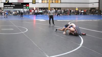 157Red lbs Rr Rnd 2 - Anthony Mann, Sacred Heart vs Luke Bender, Franklin & Marshall