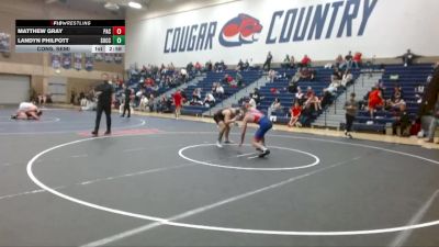 165 lbs Cons. Semi - Landyn Philpott, Southwestern Oregon Community College vs Matthew Gray, Pacific (OR)