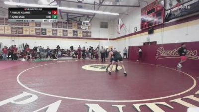 149 lbs Cons. Round 5 - Jose Diaz, Lemoore College vs Pablo Adame, Fresno City College