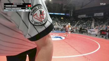 3A-138 lbs Cons. Round 2 - Mason Christenson, Lovell vs Hunter Rivera, Glenrock