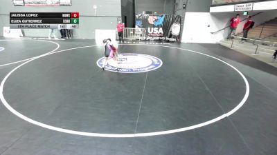 100 lbs 5th Place Match - Eliza Gutierrez, El Capitan Merced High School Wrestling vs Jalissa Lopez, Mad Dawg Wrestling Club