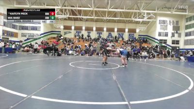 190 lbs Cons. Round 3 - Kaitlyn Peck, Ramona vs Mia Baez, Brawley