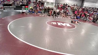 100 lbs Quarterfinal - Rileigh Dane, Gering vs Natalia Mendoza, Rawlins