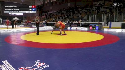97kg Quarterfinal - Connor Bren, Dinos Wrestling Club vs Manav Asthana, Independent Wrestling Club