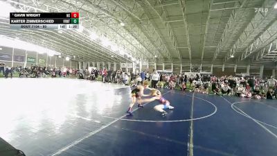 80 lbs Quarterfinal - Gavin Wright, Natrona Colts vs Karter Zimmerschied, Hawk Wrestling Club