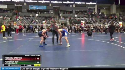 140 lbs Cons. Round 2 - Maverick Joy, WC Takedown Club vs Michael Garman, MWC Wrestling Academy