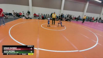 48-54 lbs Round 2 - Aydan Ramirez, Brazos Valley Wrestling Club vs Kate Waters, Grapevine Wrestling Club