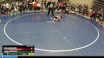 39 lbs Champ. Round 1 - Luis Almaguer, Victory Wrestling-Central WA vs Koen Robinson, Shootbox