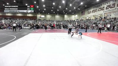 58 lbs Round Of 16 - Hunter Romero, Greenwave Youth WC vs Brax Peterson, Athlos Wrestling