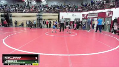 56 lbs Cons. Semi - Leyton Boyd, Contenders Wrestling Acadamy vs Beckett Rosman, Oak Hill Wrestling Club