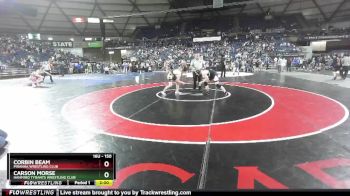 150 lbs Champ. Round 1 - Corbin Beam, Piranha Wrestling Club vs Carson Morse, Hanford Tyrants Wrestling Club