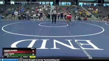 160 lbs Quarterfinals (8 Team) - Cody Davis, Marlow vs Xavier Barber, Pawnee