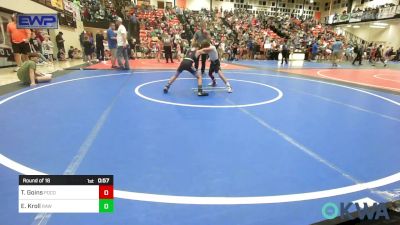 55 lbs Round Of 16 - Tracen Goins, Pocola Youth Wrestling vs Elijah Kroll, Raw Wrestling Club