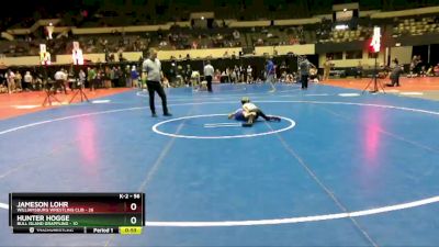 56 lbs Quarterfinal - Hunter Hogge, Bull Island Grappling vs Jameson Lohr, Williamsburg Wrestling Clib