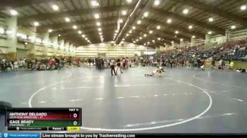 130 lbs Round 3 (4 Team) - Anthony Delgado, Gold Rush Wrestling vs Gage Brady, Utah Green