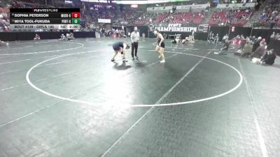 Girls 185 lbs Quarterfinal - Miya Tool-Fukuda, Portage-Girls vs Sophia Peterson, Muskego-Girls