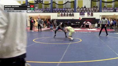 174 lbs Quarterfinal - Michael Baldwin, West Virginia vs Gavin Cole, Naval Academy Prep School