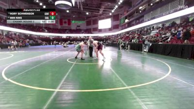 285 lbs Champ. Round 2 - Rory Schwenson, Centennial vs Ben King, Eagle