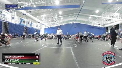 70 lbs Semis (4 Team) - Haven Pohlsander, Oklahoma Supergirls vs Lyla Spangler, Queens Of Mayhem