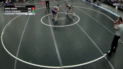 120 lbs Quarterfinals (8 Team) - Brody Jensen, Burwell vs Phillip Titkemeier, Loomis