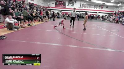 60 lbs Quarterfinal - Alonzo Pineiro Jr, Iron Knights vs Hunter Steadham, Carrollton Youth Wrestling