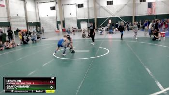 84 lbs Placement Matches (8 Team) - Grayson Barnby, JR Titans vs Leo Cohen, Black Fox Wrestling Team 2