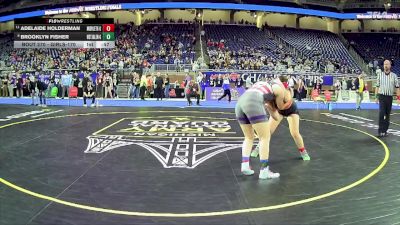 Girls-170 lbs Cons. Round 2 - Adelaide Holderman, Thornapple Kellogg Hs Girls vs Brooklyn Fisher, John Glenn Hs (Westland) Girls