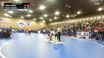 132 lbs Champ. Round 1 - Eddie Cabrera, Woodlake vs Isaac K. Woods, Mt. Whitney