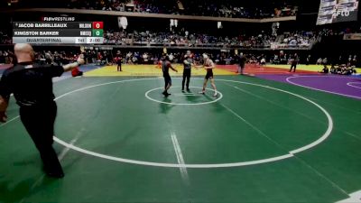 5A 106 lbs Quarterfinal - Jacob Barrilleaux, Dallas Wilson vs Kingston Barker, North Mesquite