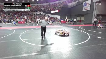 125 lbs Champ. Round 2 - Oliver Christiansen, Iowa-Grant Wrestling Club vs Joshua Johnson, Saint Croix Falls