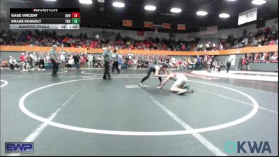 120 lbs Quarterfinal - Gage Vincent, Lions Wrestling Academy vs Drake Rosholt, Tuttle Wrestling Club