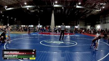 60 lbs Round 5 (6 Team) - Brian Grandelli, BELIEVE TO ACHIEVE WRESTLING CLUB vs Grayson Hintz, HANOVER HAWKEYE