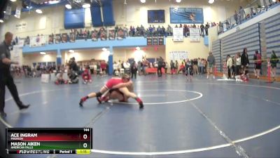 144 lbs Semifinal - Mason Aiken, American Falls vs Ace Ingram, Madison