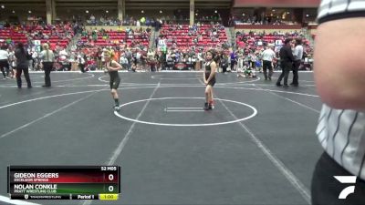 75 lbs Quarterfinal - Gideon Eggers, EXCELSIOR SPRINGS vs Nolan Conkle, Pratt Wrestling Club