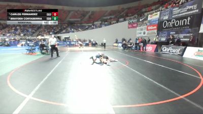2A/1A Boys 138 Semifinal - Carlos Fernandez, Culver Boys vs Brayden Cortaberria, Echo Boys