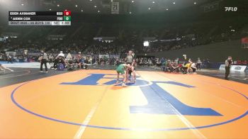 4A Boys 120 lbs Champ. Round 1 - Eden Axmaker, Molalla Boys vs Aiden Cox, Pendleton Boys