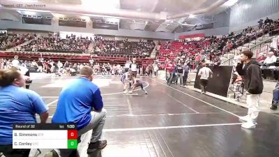 46 lbs Round Of 32 - Benaiah Simmons, Tulsa Blue T Panthers vs Coltyn Conley, Chandler Takedown Club