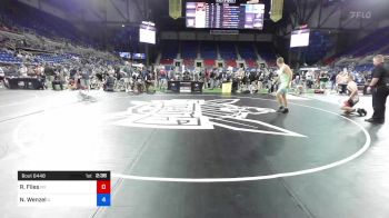 220 lbs Cons 32 #2 - Rocky Files, New York vs Noah Wenzel, Illinois