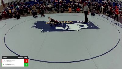 8U Boys - 43 lbs Semis - Mason Morton, Perry Meridian Wrestling Club vs Ty Johnson, Rochelle Wrestling Club