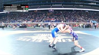 D1-126 lbs Cons. Round 2 - Landon Johnson, John Glenn HS (Westland) vs Jamison Gregory, Detroit Catholic Central HS