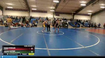 106 lbs Cons. Round 4 - Amon Napier, Lingle-Ft. Laramie/Southeast vs Evan Fowler, Hulett