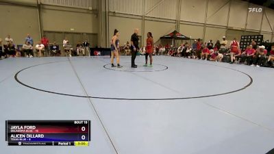 140 lbs Placement Matches (8 Team) - Jayla Ford, Oklahoma Blue vs Alicen Dillard, Texas Blue