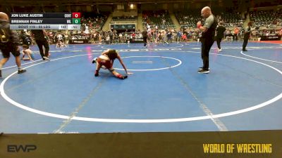 95 lbs Consi Of 16 #1 - Jon Luke Austin, Contenders Wrestling Academy vs Brennan Finley, Willard Youth Wrestling