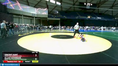 92 lbs Quarterfinal - Vincent Hunt, Moses Lake Wrestling Club vs Elijah Governor, South West Washington Wrestling Club