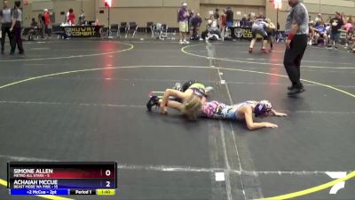 75 lbs Placement Matches (8 Team) - Achaiah McCue, Beast Mode WA Pink vs Simone Allen, Metro All Stars