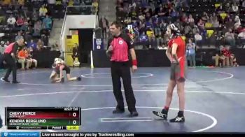 105 lbs Champ. Round 2 - Kendra Berglund, Sergeant Bluff-Luton vs Chevy Fierce, North Scott