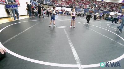 52 lbs Consi Of 16 #2 - Xayden Phillips, Chickasha Youth Wrestling vs Beckett Dingee, Newcastle Youth Wrestling